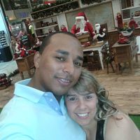 eu e meu noivo nas compras de natal