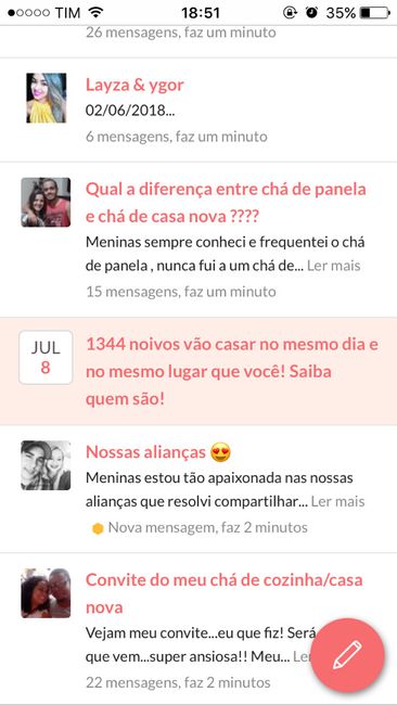 Qual é sua data e quantos noivos vão casar no mesmo dia que você? - 1