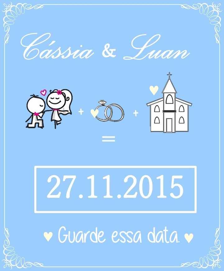 Operação madrinha: save the date. - 1