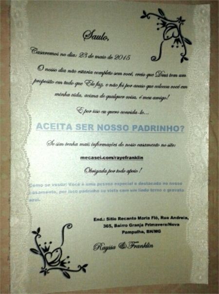 Meu convite diy - 2