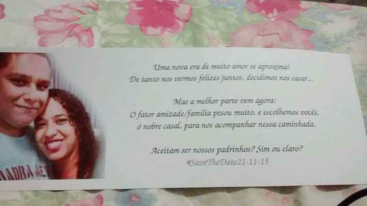 Finalmente convite dos padrinhos - 1