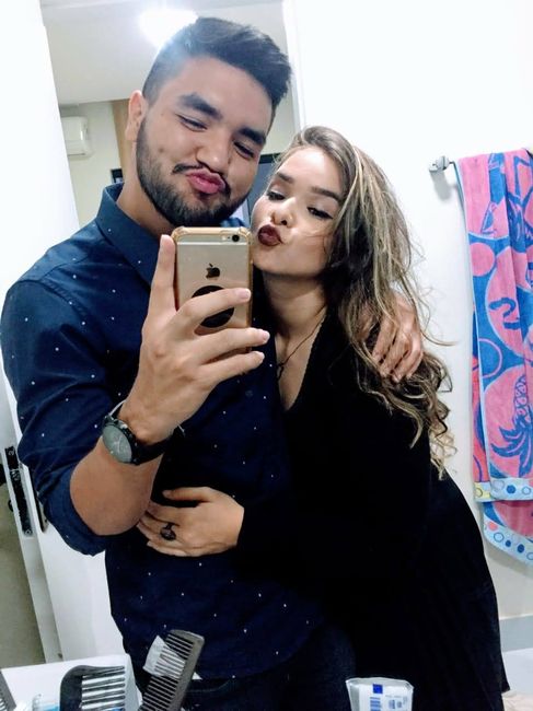 Uma das fotos que eu mais gosto (ainda não tínhamos engordado 20kg cada hahaha)