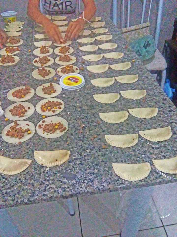 preparando os aperitivos