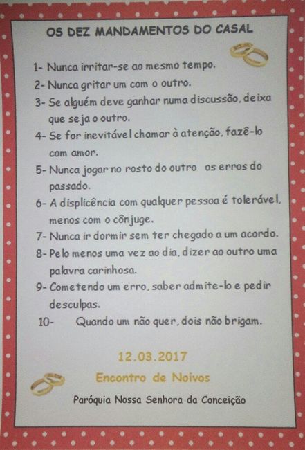 Os 10 mandamentos do casamento - 1