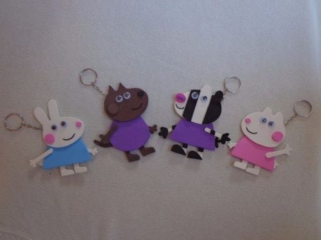 Chaveiro amigos da Peppa