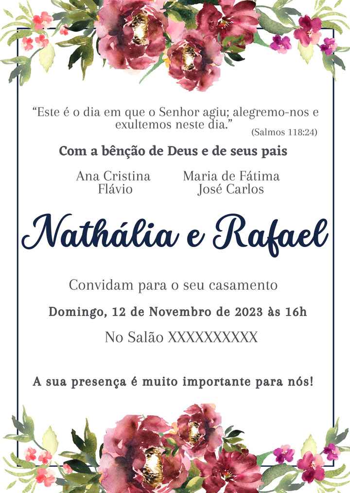 Variações do meu convite - 1