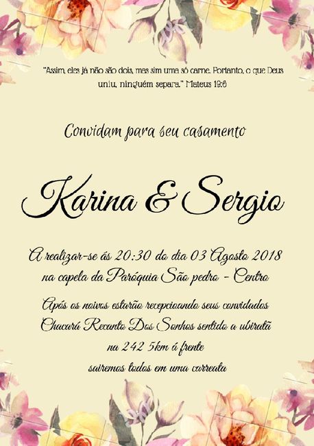  Convites do casamento! - 1