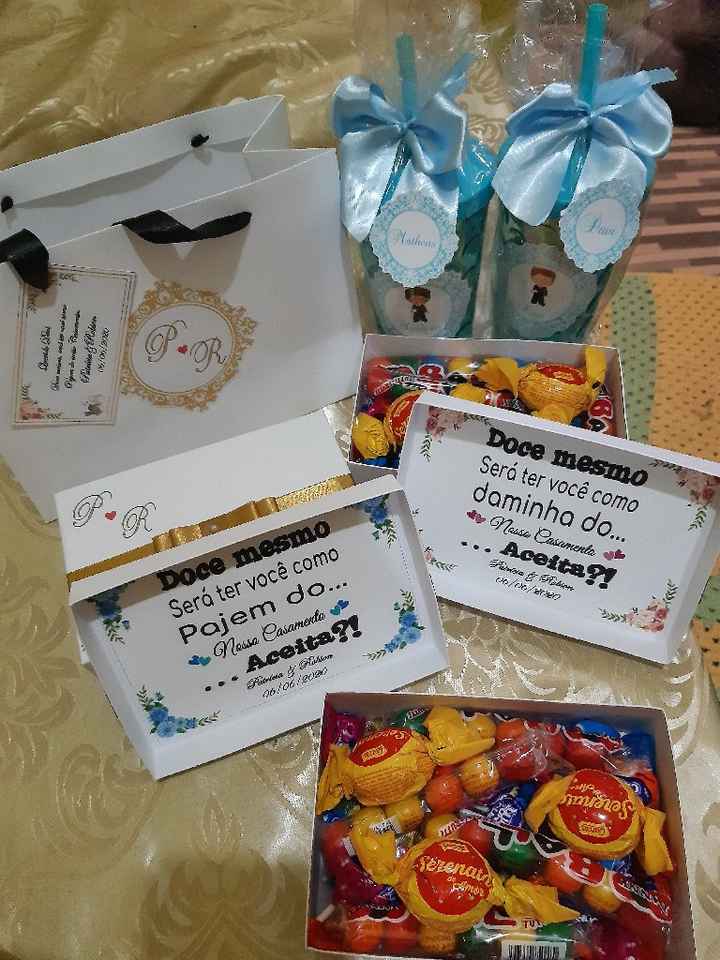 Sacola convite para padrinhos - 1