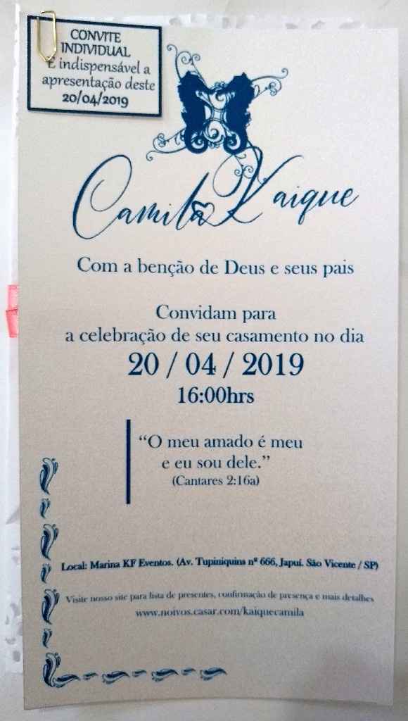 Arte do convite de casamento - 1