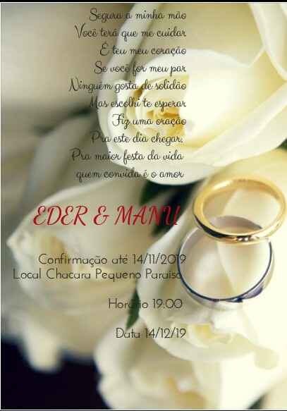 Convite de casamento - 1