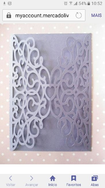 Convite envelope rendado - 2
