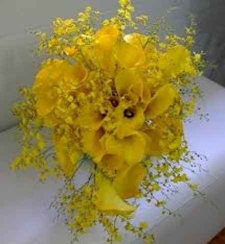 Buquê  de Callas com  orquídeas