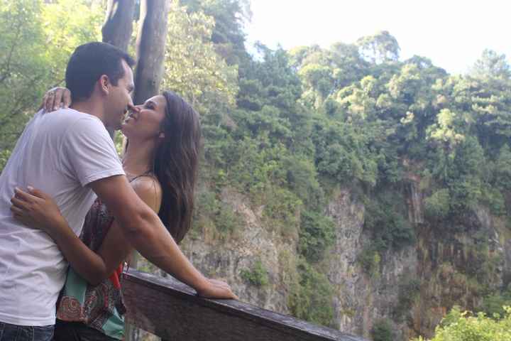 A parede de pedra é lindissíma