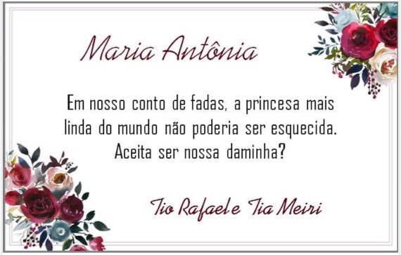 Convite Padrinhos e Dama de honra - 5
