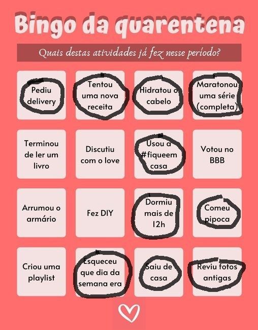 Bingo da quarentena: quem se atreve? #NoivasEmCasa 2