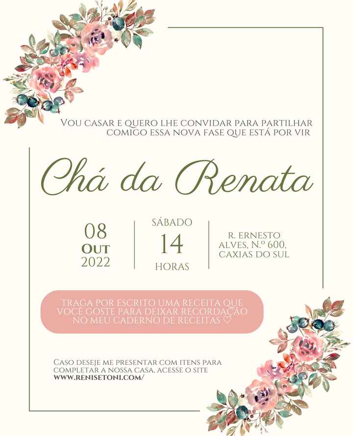 Conforme meu post anterior, olha ai meninas meu convite digital pro chá de cozinha - 1