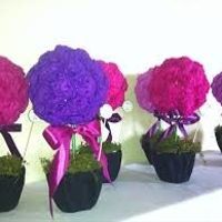 flores de papel crepom 