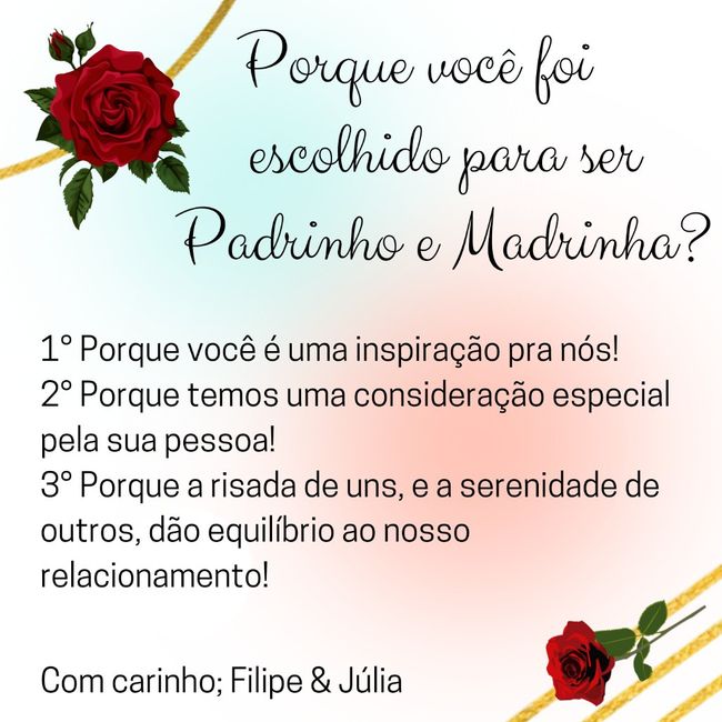 Pré convite antes do oficial para os padrinhos? 3