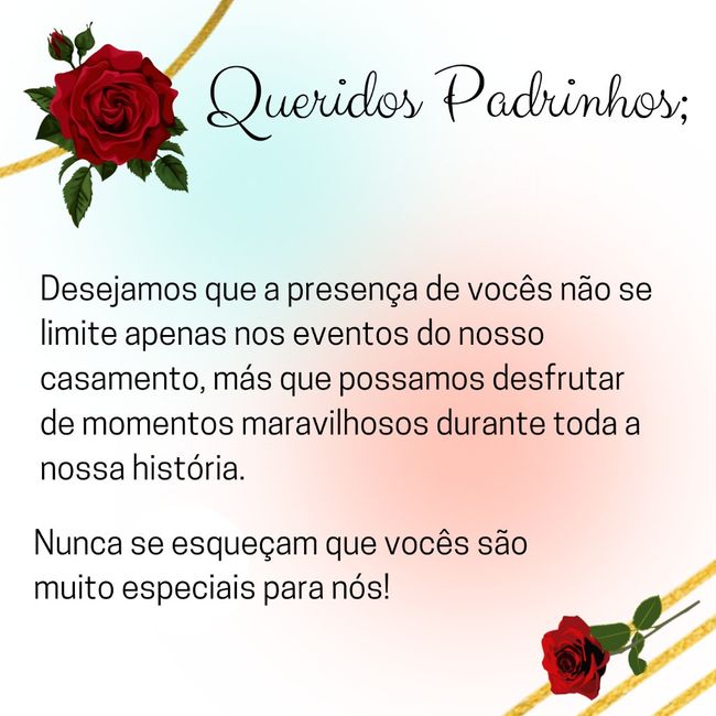 Pré convite antes do oficial para os padrinhos? 5