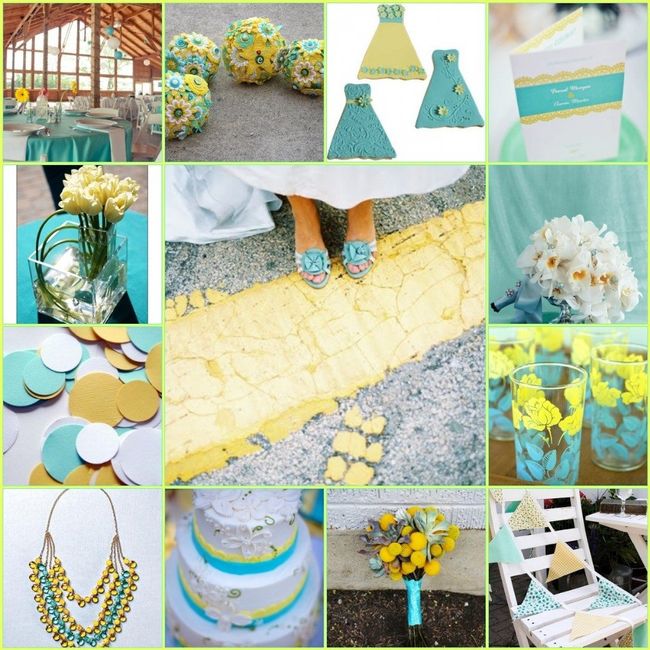 Inspiração Azul Turquesa + Amarelo