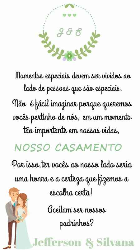 Convites dos padrinhos - 1