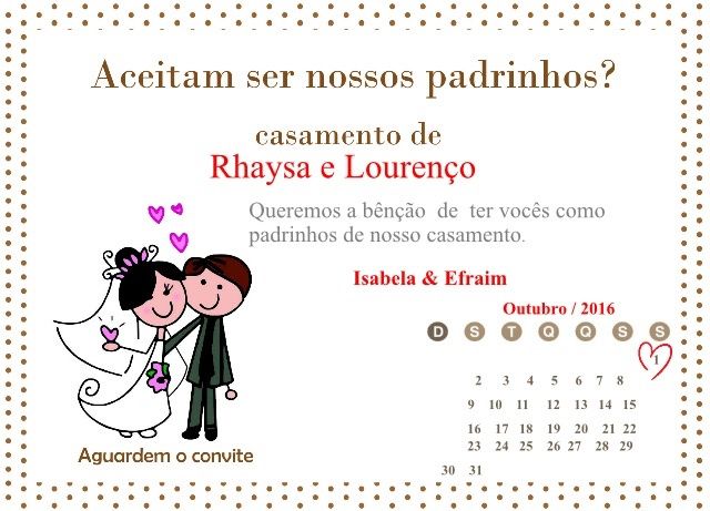 Convite padrinhos - 1