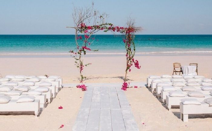Decoração para casamento pé na areia