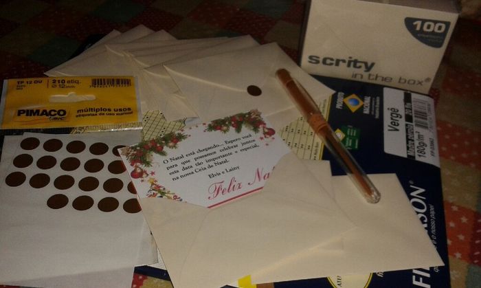 Convites - ceia de natal #diy - 1