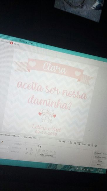  Preparando a arte do convite das daminhas - 1