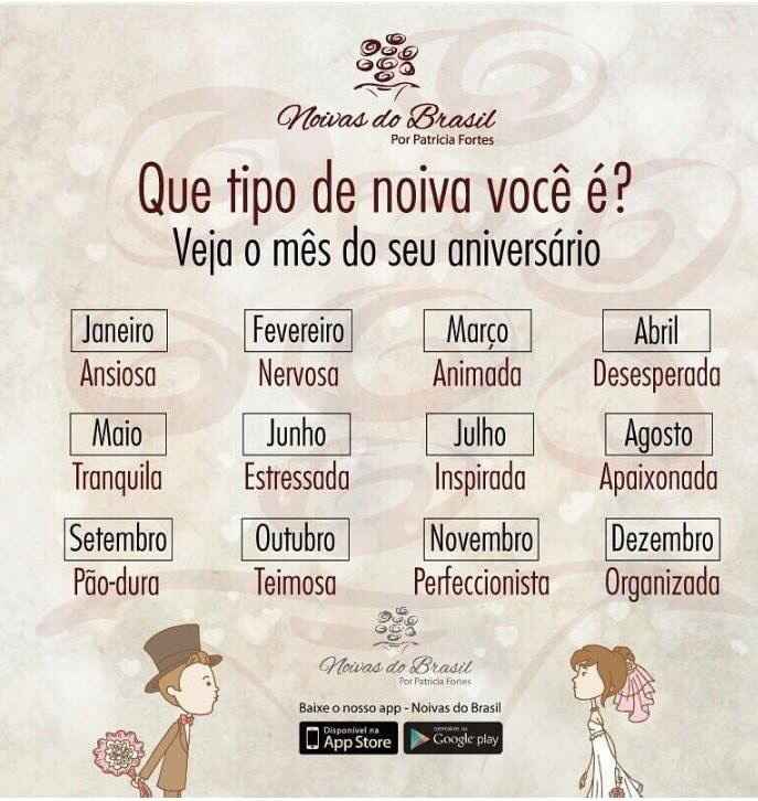  Que tipo de noiva você é ? - 1