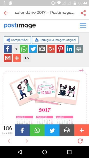 Meu calendário do amor -carol - 1