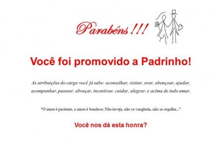 Convites dos Padrinhos