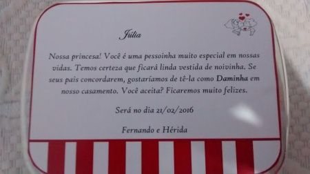 Meu Convite pajem e daminha
