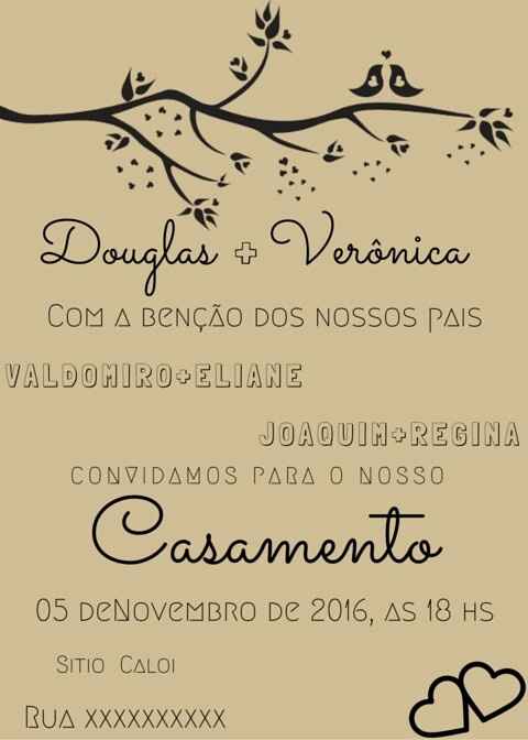 Meu convite de casamento! #façavcmesma - 1