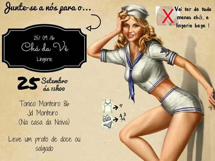 Convite chá de lingerie - 1