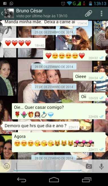 pedido de casamento por whats