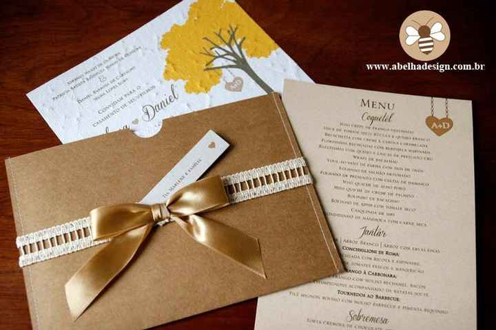 Envelope convite casamento