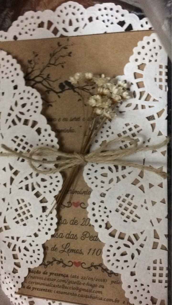 Meu convite de casamento - rustico - passo a passo - 1