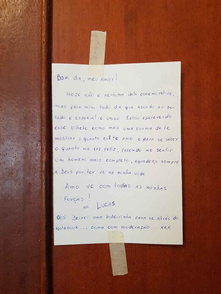 Não tem coisa melhor que acordar e encontrar um bilhete desse na porta 😍😍 - 1