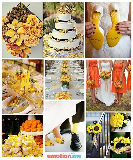 amarelo e laranja