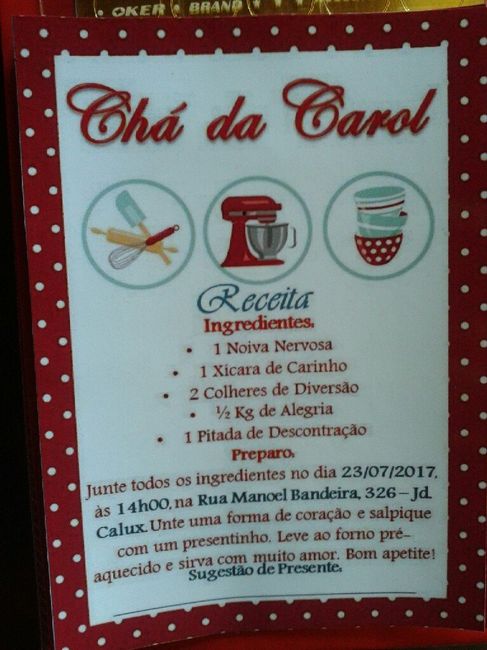 Convite do chá de cozinha - 3
