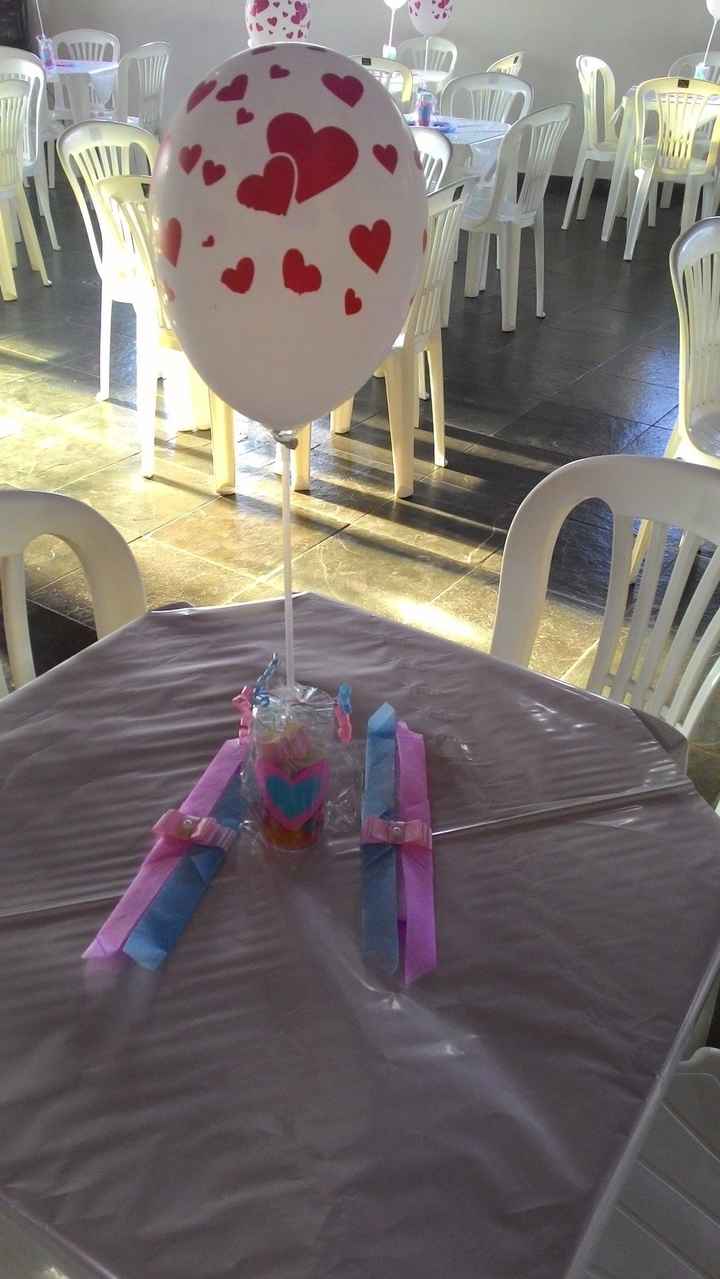 balão para as mesas dos convidados