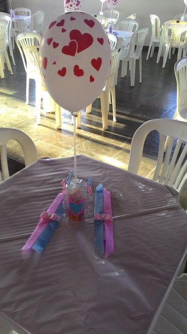 balão para as mesas dos convidados