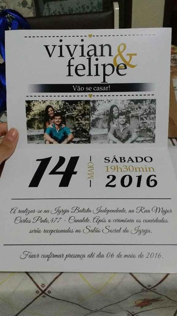 Meus convites chegaram!!! - 1