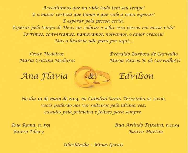 Convite casamento