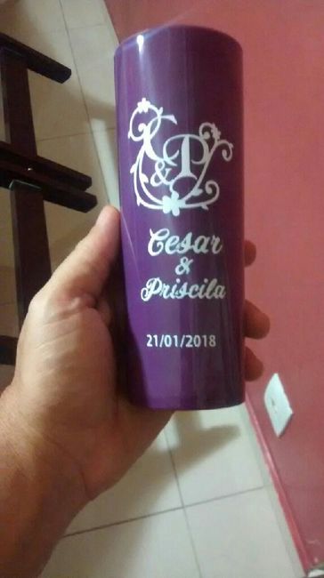 Primeira lembrança dos convidados pronta -  copo long drink - 1