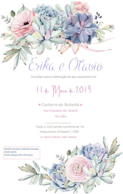 Convite de Casamento diy - 1