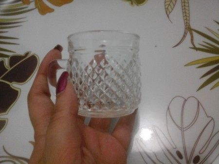 xicara de vidro