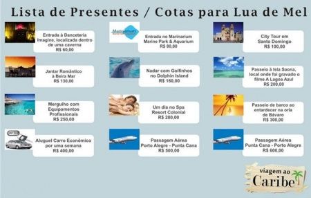 cotas de lua de mel