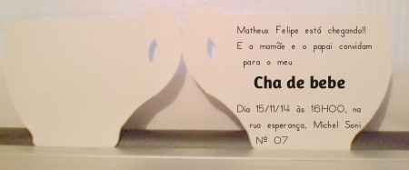 Convite para chá de bebe
